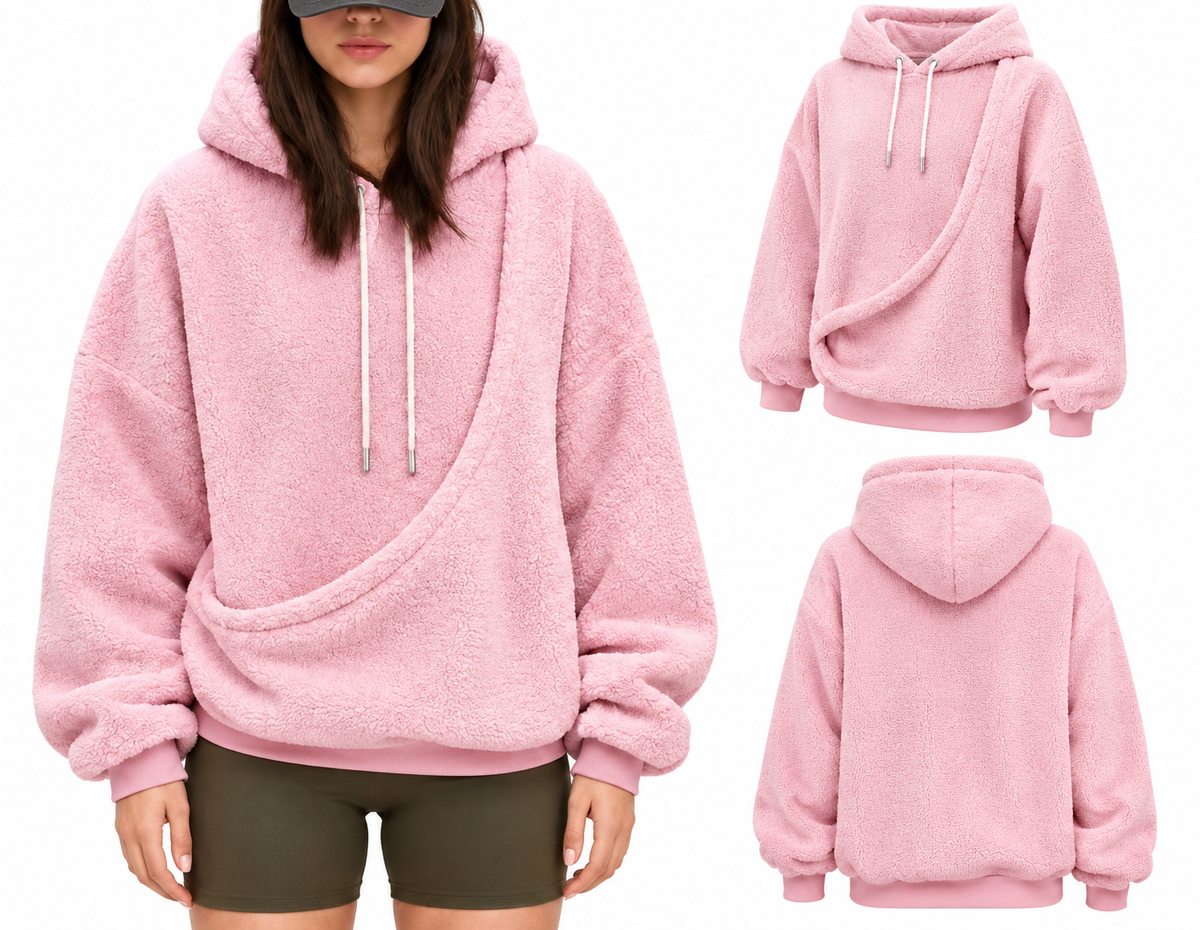 Sudadera con bolsillo para mascotas pequeñas | Borreguito oversize